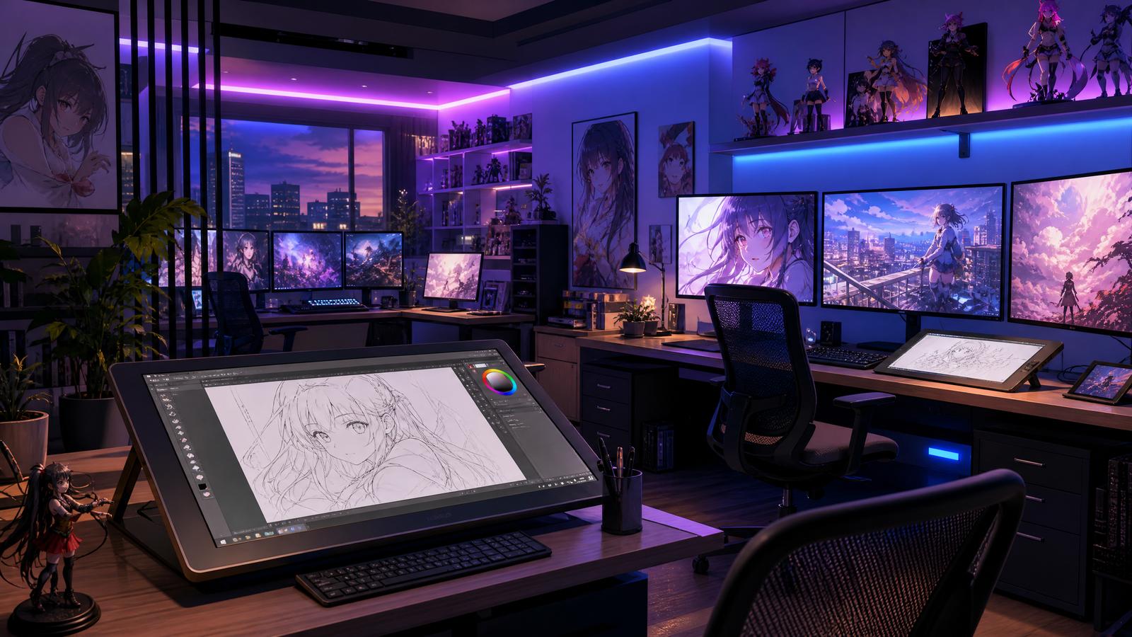 妻社动漫制作工作室实景